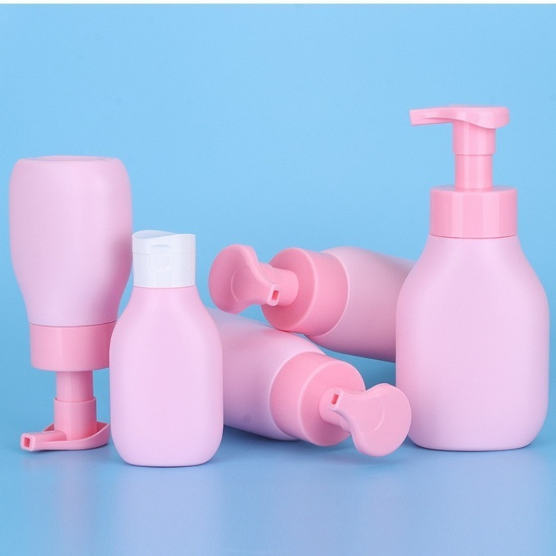HDPE BOTTLE Unique Shape Plastic Foam Soap Dispenser Bottle With Pump