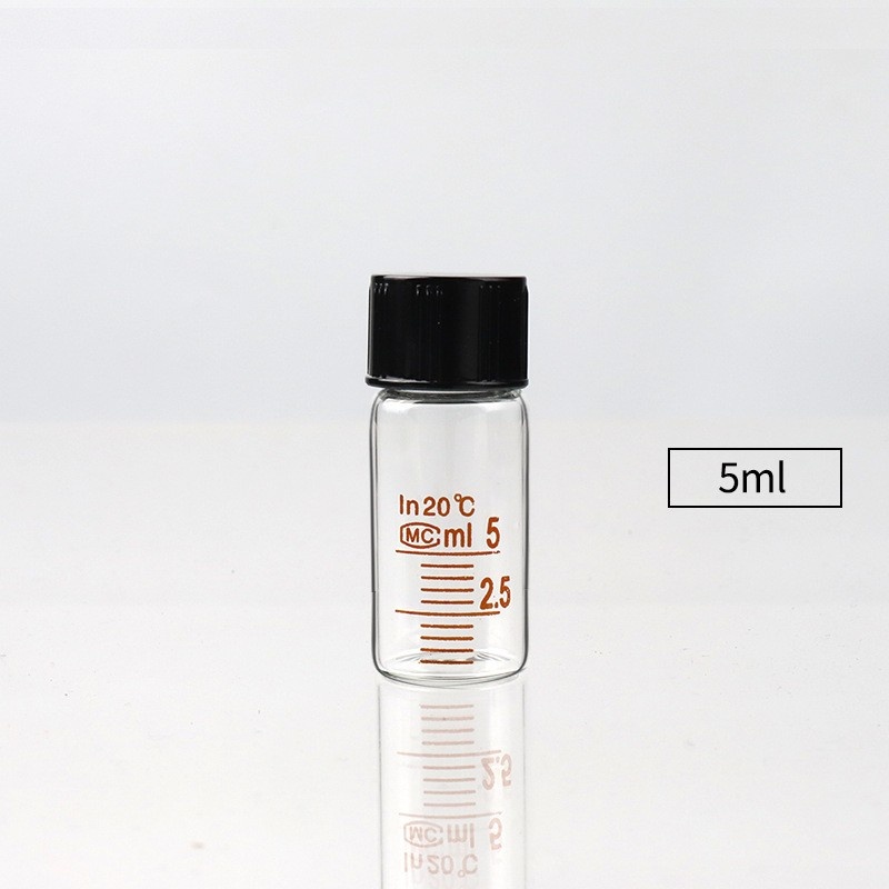 5ml, 10, 20, 25, 50, 100, 150, 200, 250, 500ml glass serum bottle with screw cap and graduated reagent bottle