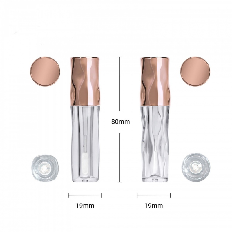 2.2ml Portable Stylish Lip Gloss Tube, Rotating Water Ripple Lip Pulp, Lip Gloss Makeup Packaging