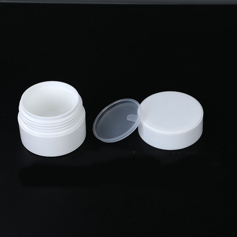 PP double-layer cream jar, 30g cream container with silver trim