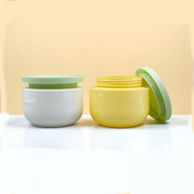 250g white PET wide-mouth bottle U-shaped face mask jar
