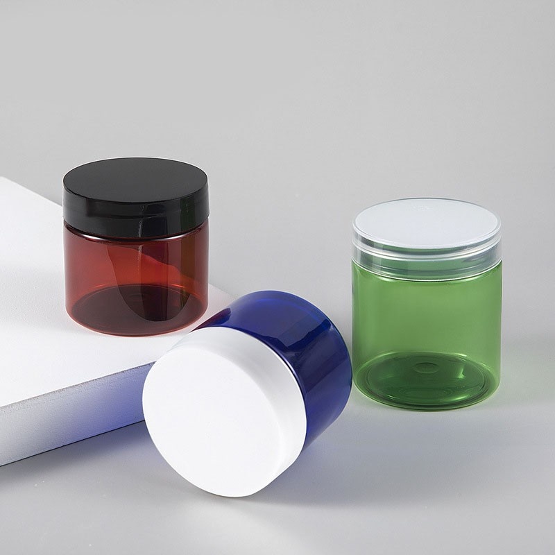 50g/80g PET cream container with plastic lid, wide-mouth bottle, food jar
