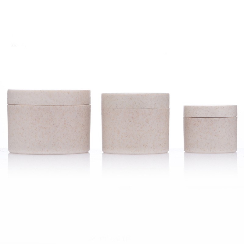 Wheat Straw Multi-Specification Plastic Cream Bottle Facial Mask Small Sample Jar Cream Packaging Bottle