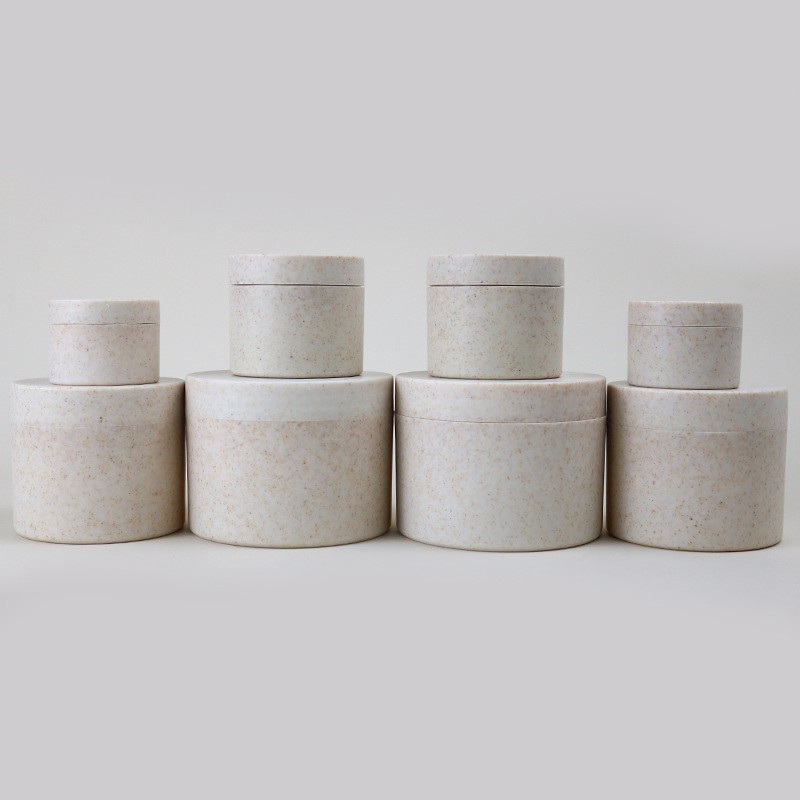 New Straw Environmental Protection Material Double Cream Bottle Mask Bottle Degradable Plastic Face Cream Bottle Cosmetics Bottle