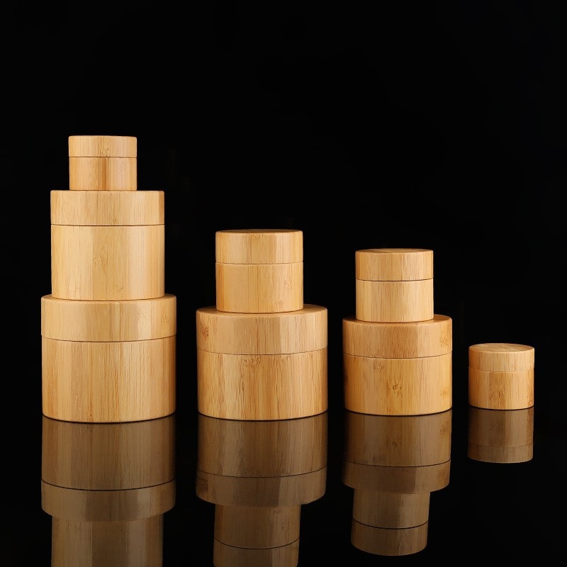 Skincare Packaging Bottle 10g Bamboo Cream Cream Bottle Pp Cream Jar Full Package Bamboo Cream Lotion Bottle Set