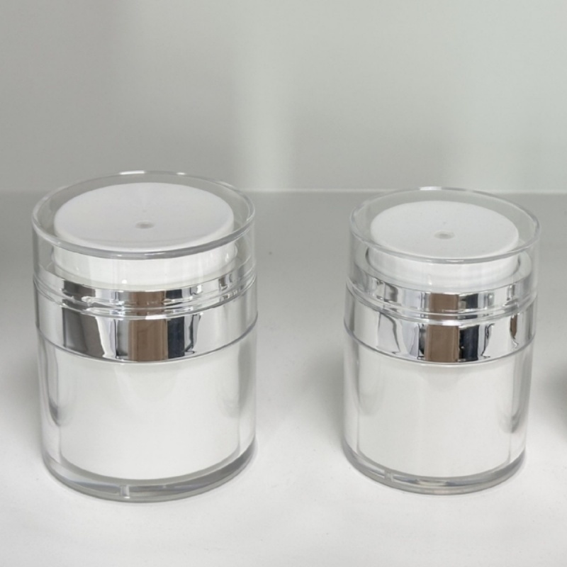 PP double-walled vacuum cream bottle, 15g, 30g, 50g, cosmetic pump bottle, empty face cream bottle.