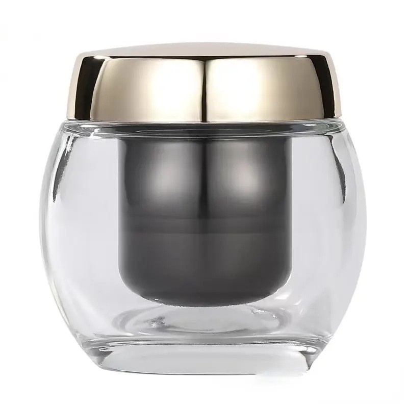 Clear Empty Screw Cap Round Plastic Face Cream Cosmetic Jars