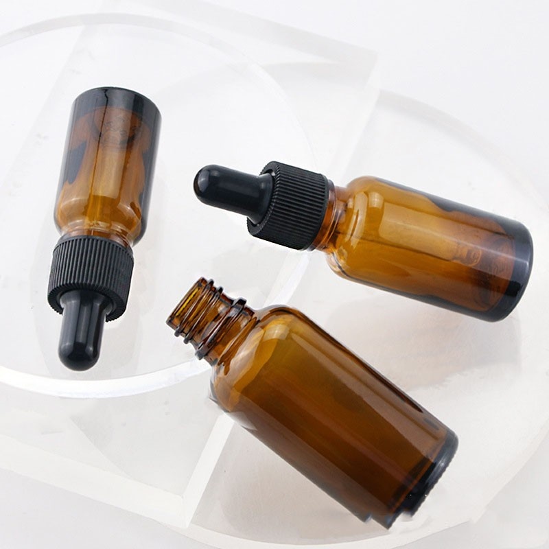 5-100ml amber dropper glass essential oil bottle, brown glass dispensing bottle, essence hydrosol cosmetic bottle