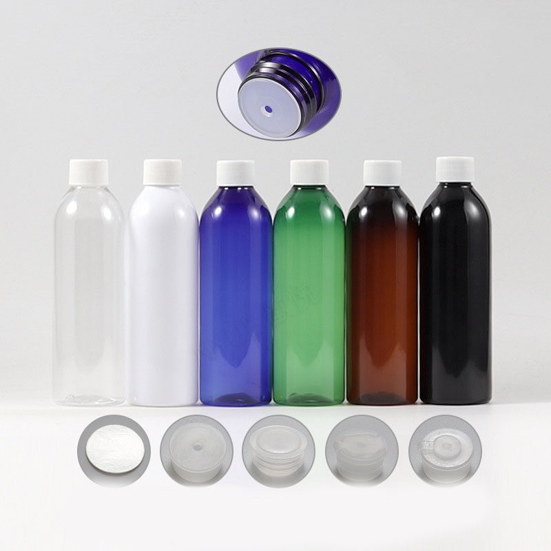 250ml round-shoulder pump lotion dispenser bottle with aluminum cap, cosmetic packaging bottle, small mouse spray gun, small spray bottle