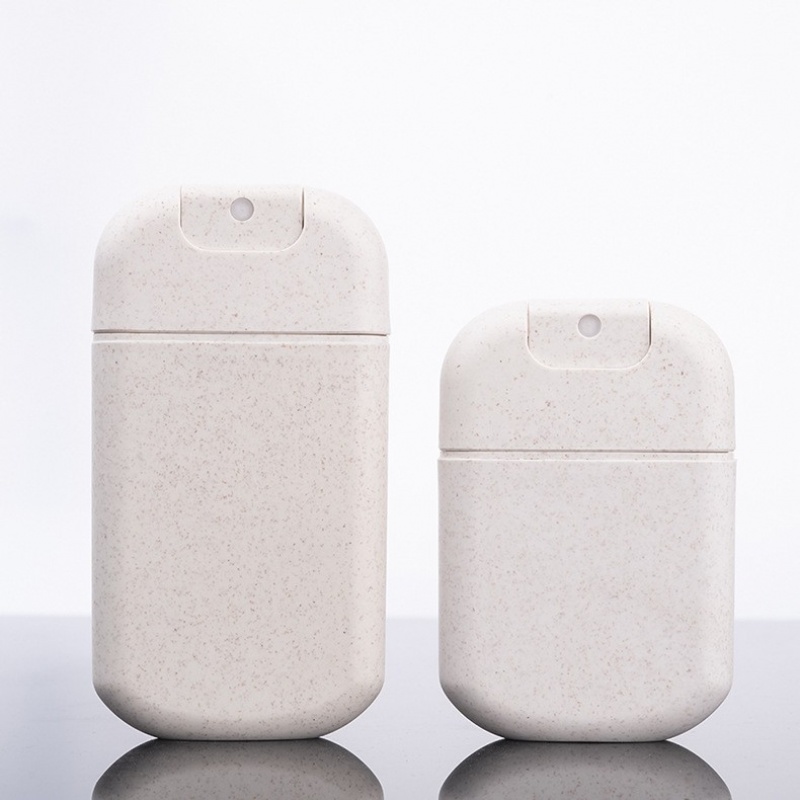 Manufacturer Wheat Straw Plastic Card Spray Bottle Fine Mist Water Perfume Bottle Repeated Filling 20ml30ml Portable