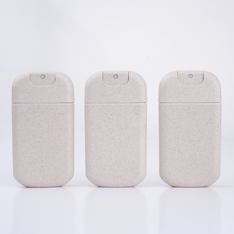 Manufacturer Wheat Straw Plastic Card Spray Bottle Fine Mist Water Perfume Bottle Repeated Filling 20ml30ml Portable