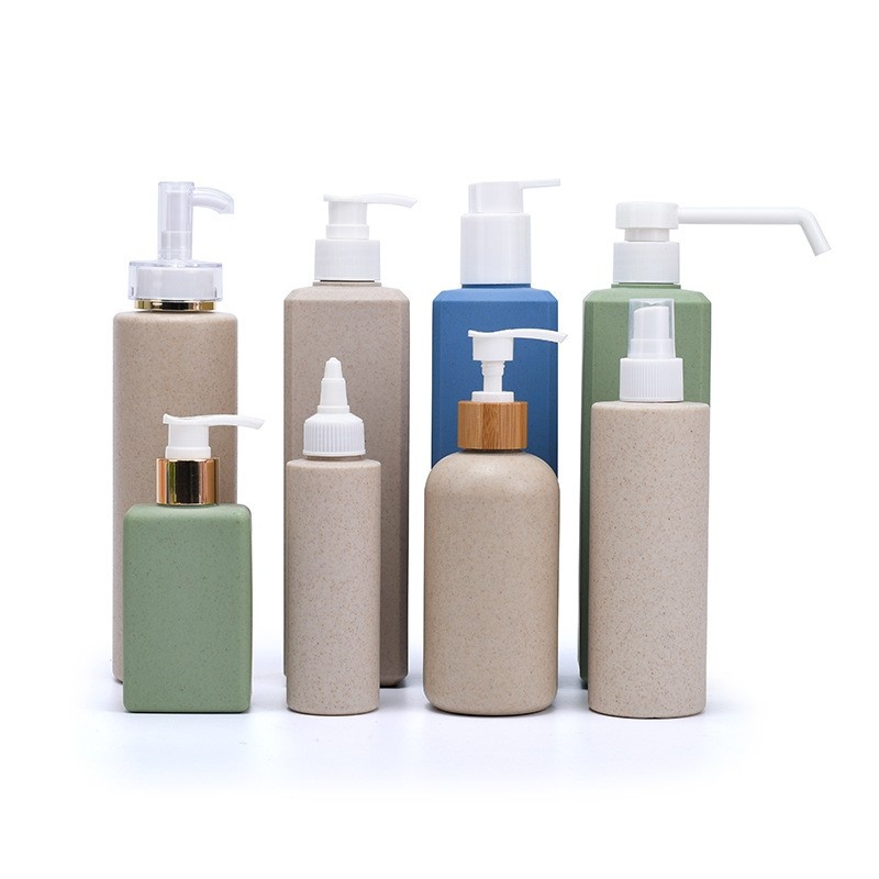 Degradable Wheat Straw Washing Bottle 100ml250ml500ml Cosmetic Skin Care Pressing Lotion Bottle