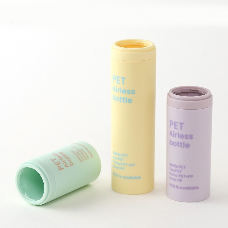 Customized Plastic Pcr Vacuum Emulsion Bottle Pressing Essence Eye Cream Sub-Bottle Cosmetic Environmental Packaging Materials