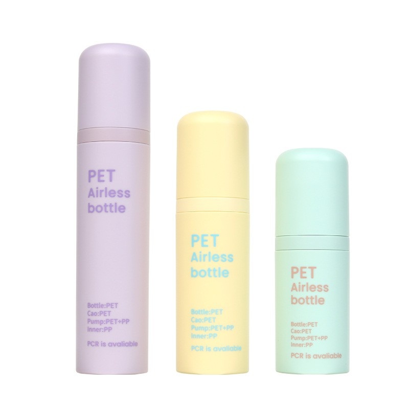 Customized Plastic Pcr Vacuum Emulsion Bottle Pressing Essence Eye Cream Sub-Bottle Cosmetic Environmental Packaging Materials