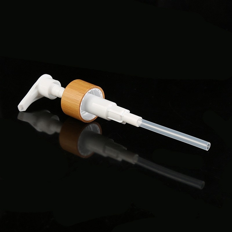 Frosted Pet Emulsion Bottle 120ml 150ml 200ml Bamboo Pump Bottle Daily Chemical Packaging Materials