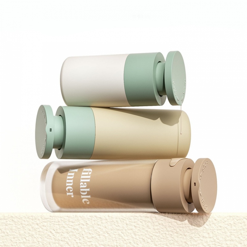 Environmental Protection Cosmetic Packaging Material 15-30ml Can Replace The Inner Vacuum Bottle 50ml Rotary Emulsion Bottle Customized