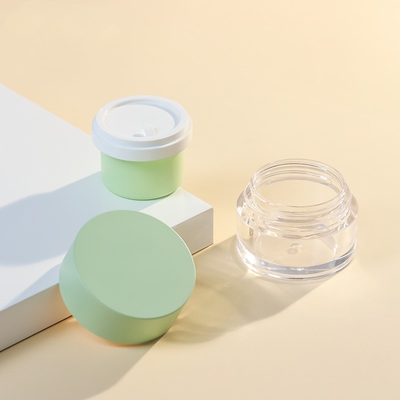 Custom Replaceable Green Inner Vacuum Bottle Replace Filling Cream Bottle Acrylic Emulsion Bottle Dispenser Bottle