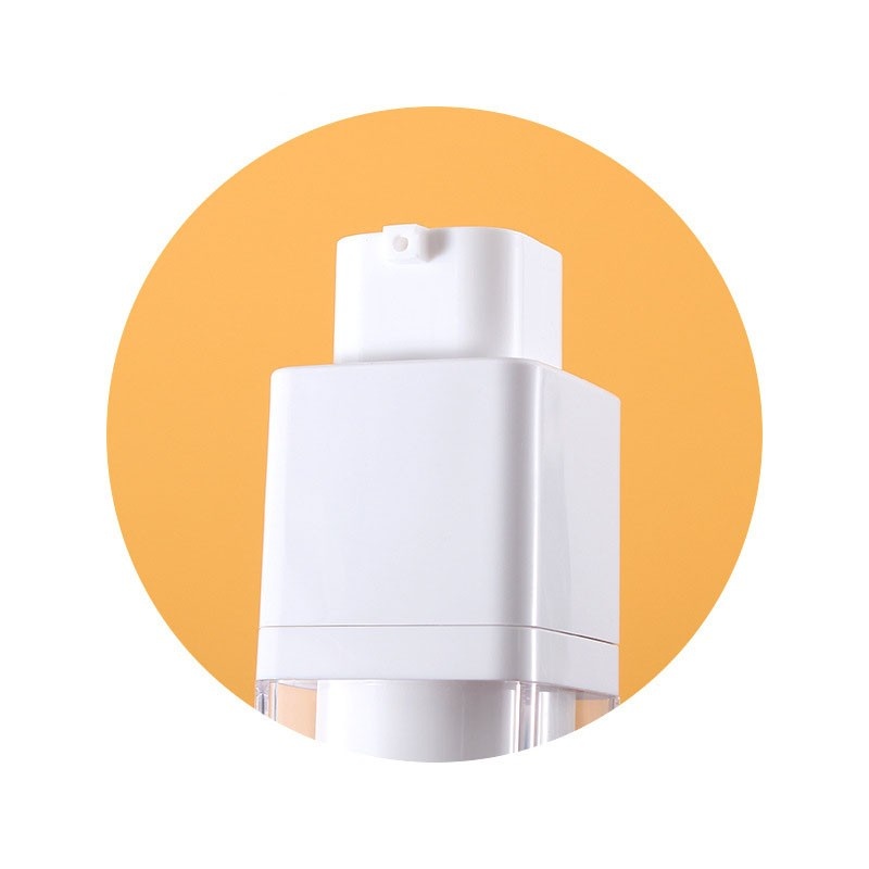15 30 50mlAS Square Rotary Vacuum Bottle, Press-Type Lotion Bottle, Portable Vacuum Cosmetic Packaging Material