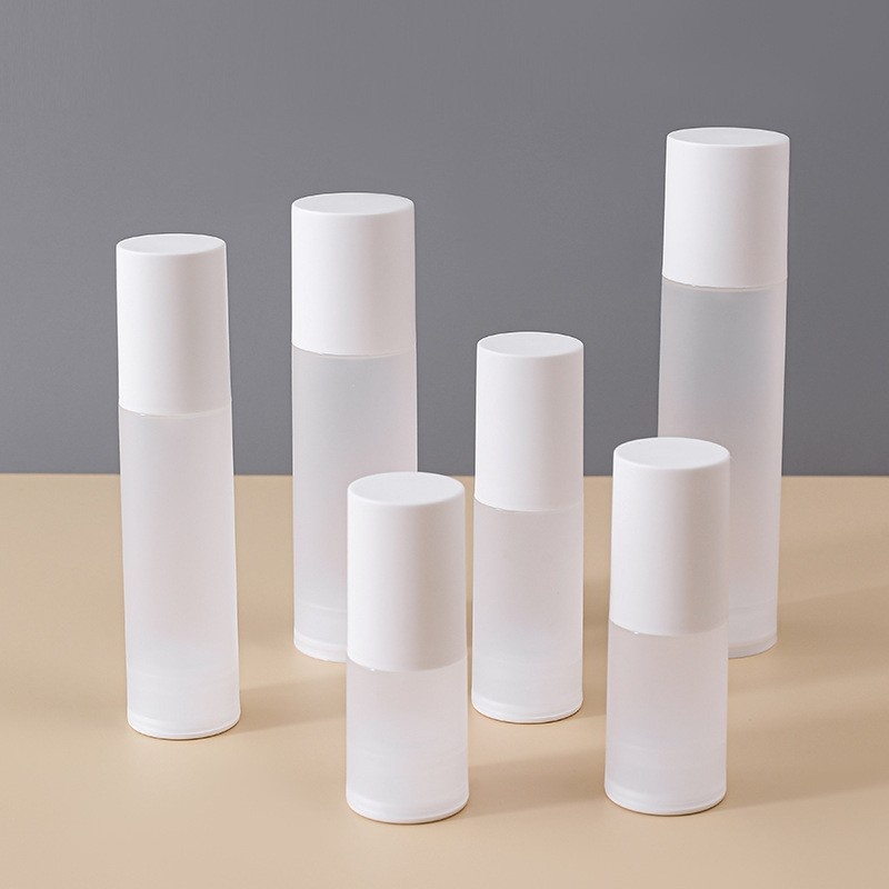 15ml-100ml frosted AIRLESS bottle, plastic dispensing bottle for cosmetic lotion and foundation.