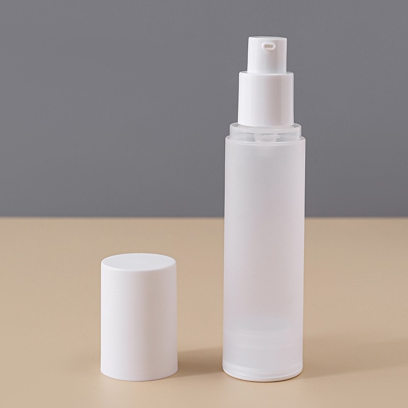 15ml-100ml frosted AIRLESS bottle, plastic dispensing bottle for cosmetic lotion and foundation.