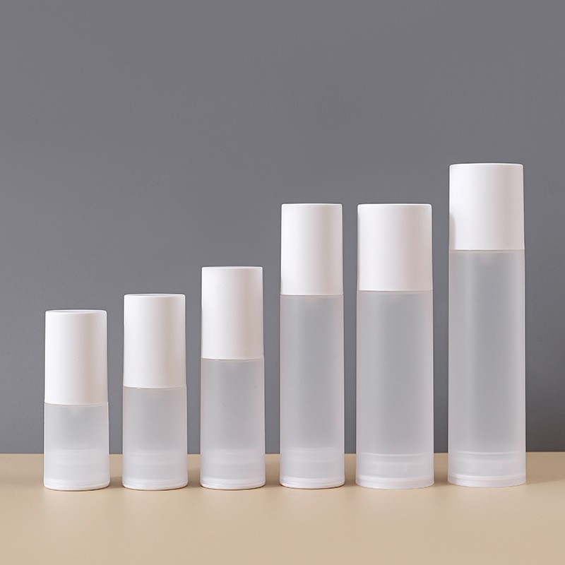 15ml-100ml frosted AIRLESS bottle, plastic dispensing bottle for cosmetic lotion and foundation.
