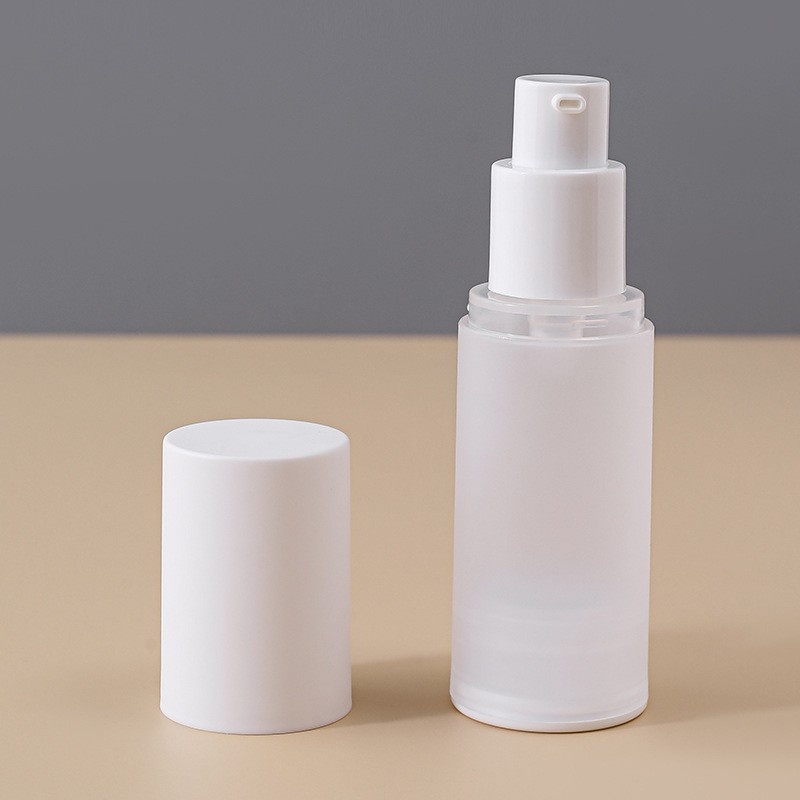 15ml-100ml frosted AIRLESS bottle, plastic dispensing bottle for cosmetic lotion and foundation.