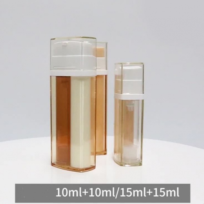 PETG AIRLESS Bottle, Double-Tube Emulsion Bottle, Vacuum Essence Bottle, Double-Tube Single Outlet/Double Outlet Bottle