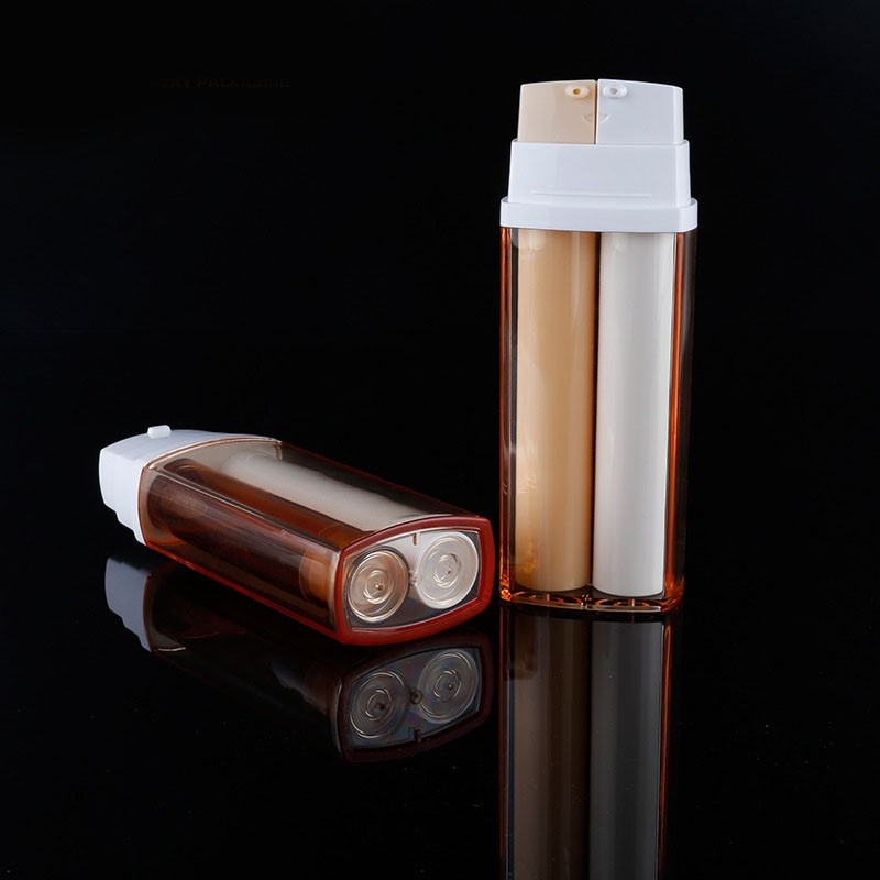 PETG AIRLESS Bottle, Double-Tube Emulsion Bottle, Vacuum Essence Bottle, Double-Tube Single Outlet/Double Outlet Bottle