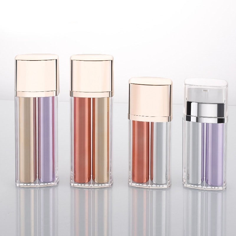 PETG AIRLESS Bottle, Double-Tube Emulsion Bottle, Vacuum Essence Bottle, Double-Tube Single Outlet/Double Outlet Bottle