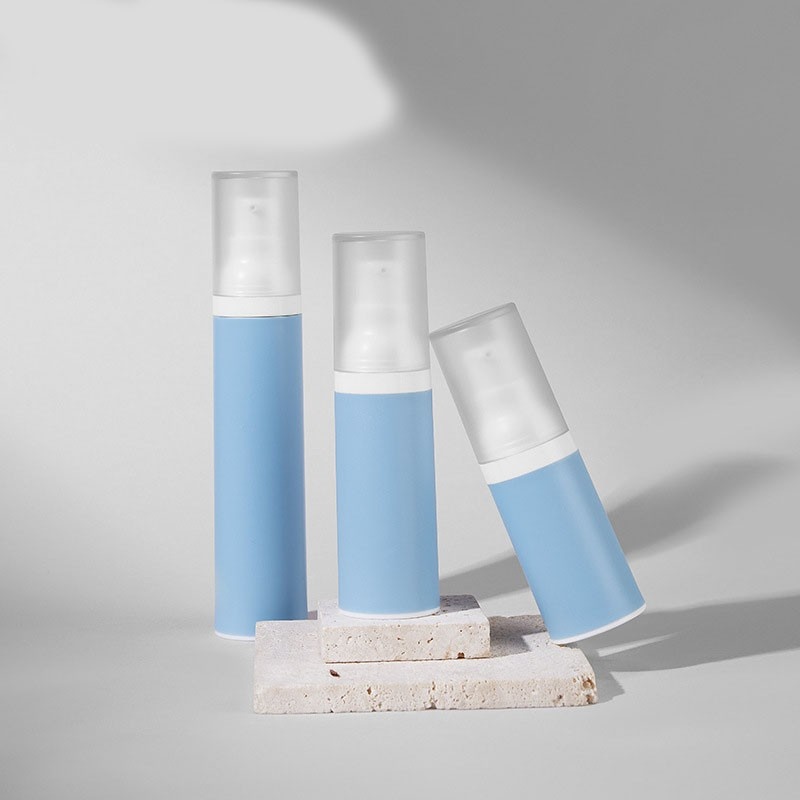 15ML/30ML/50ML Blue Frosted Bottle Cosmetic Lotion Spray airless Bottle