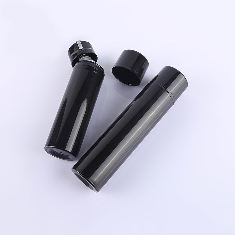 Hot-selling black chubby PP airless bottle, multi-size essence pump bottle, lotion dispensing bottle