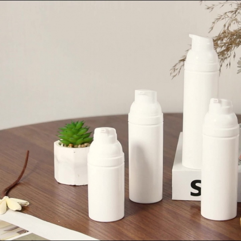 30ml 50ml 80ml 100ml 120ml 150ml lotion bottles, porcelain white AIRLESSm bottles, cosmetic packaging materials