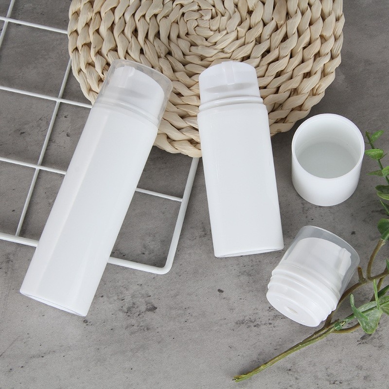 30ml 50ml 80ml 100ml 120ml 150ml lotion bottles, porcelain white AIRLESSm bottles, cosmetic packaging materials