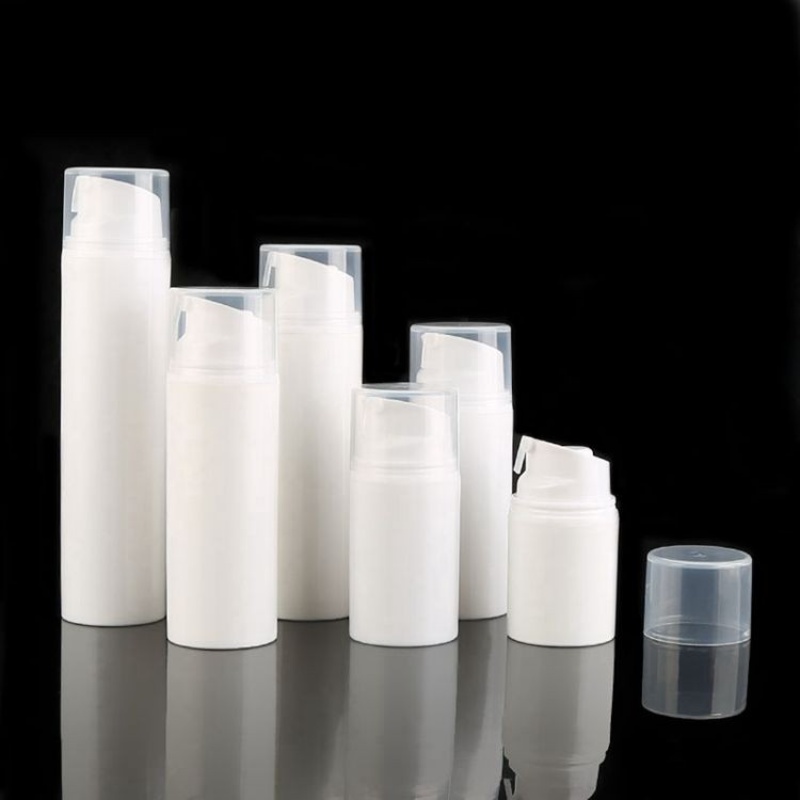 30ml 50ml 80ml 100ml 120ml 150ml lotion bottles, porcelain white AIRLESSm bottles, cosmetic packaging materials