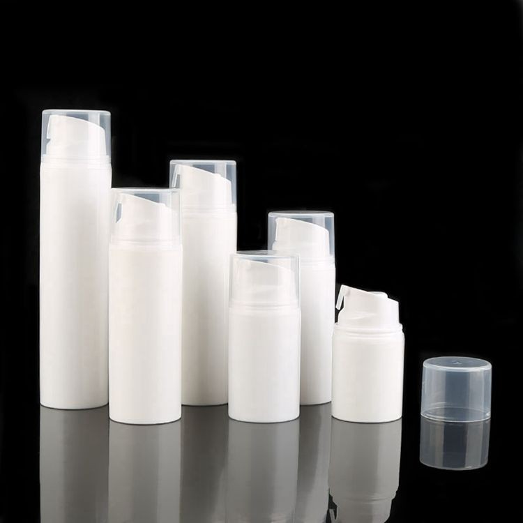 30ml 50ml 80ml 100ml 120ml 150ml lotion bottles, porcelain white AIRLESSm bottles, cosmetic packaging materials