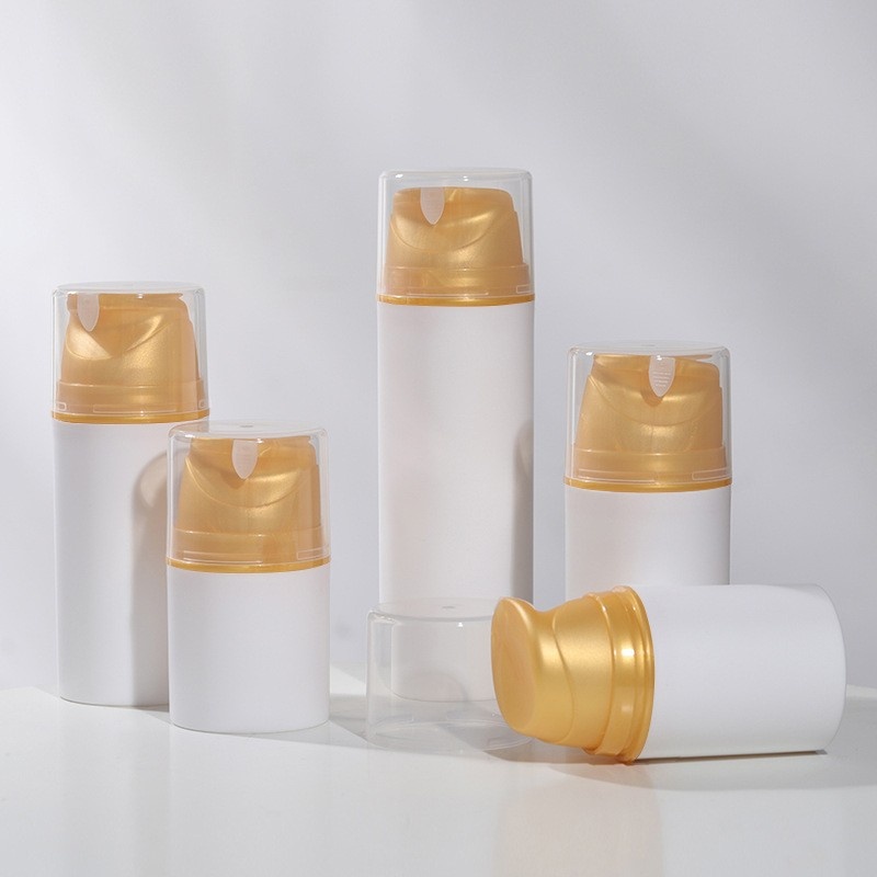 30ml-150ml press-type vacuum bottle, PP airless bottle, vacuum essence/lotion bottle with snap closure, cream bottle