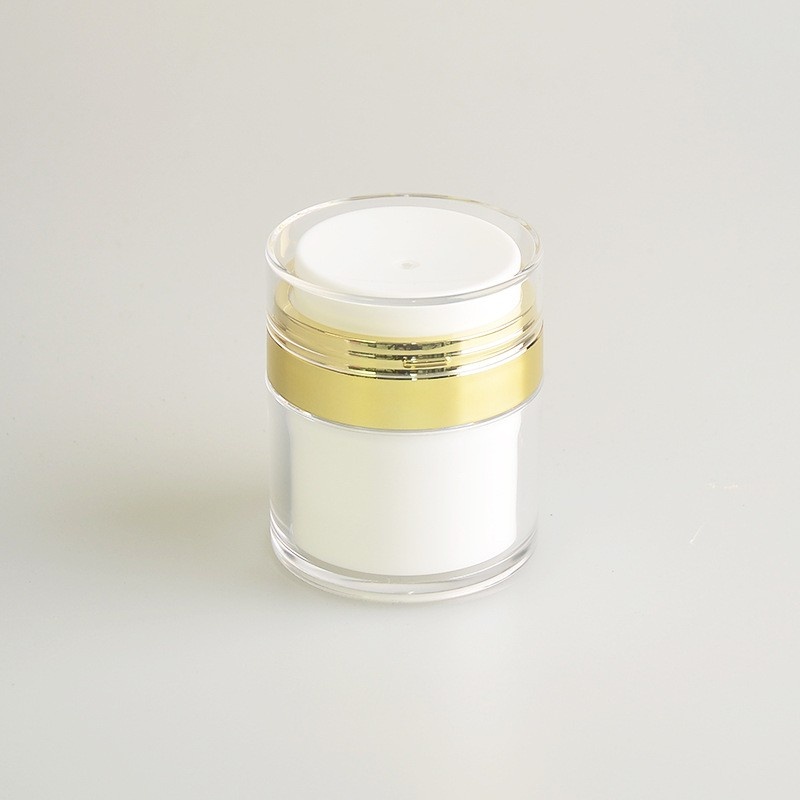 Acrylic face cream vacuum bottle, double-layer plastic cream bottle, cosmetic packaging airless cream bottle