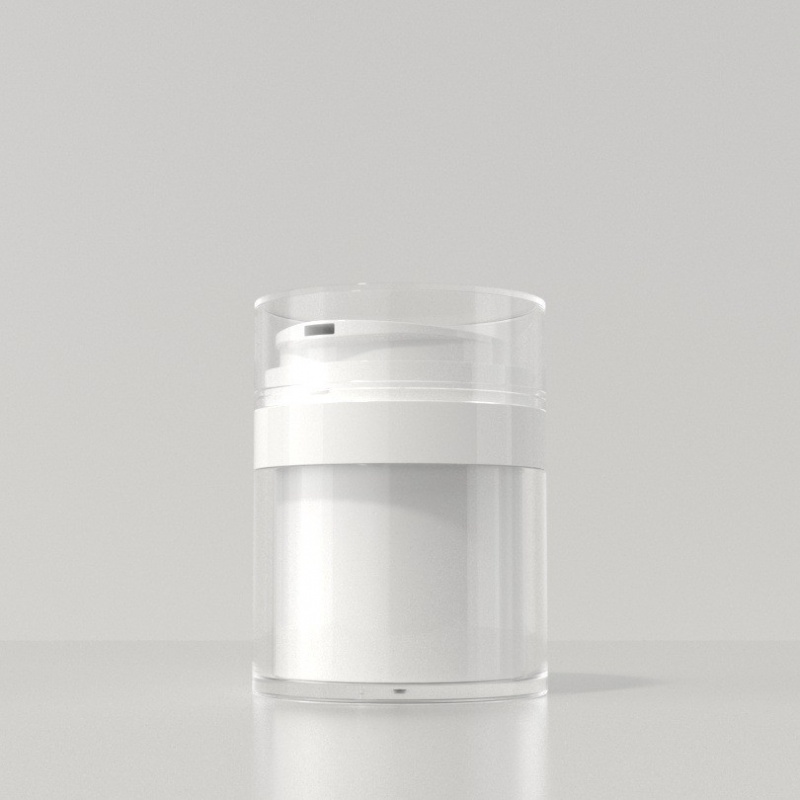 Acrylic face cream vacuum bottle, double-layer plastic cream bottle, cosmetic packaging airless cream bottle