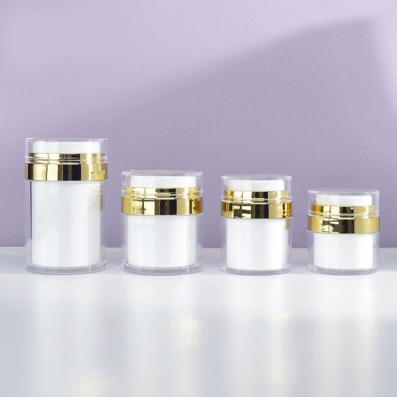 Acrylic face cream vacuum bottle, double-layer plastic cream bottle, cosmetic packaging airless cream bottle