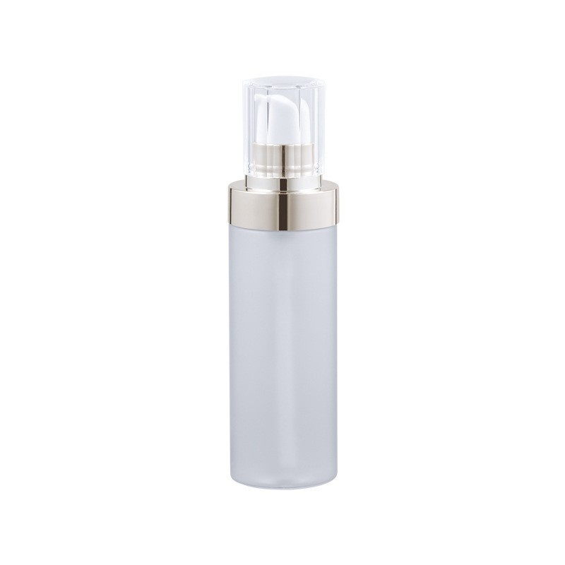 100/120/150ml frosted PET plastic gold-plated pump lotion bottle