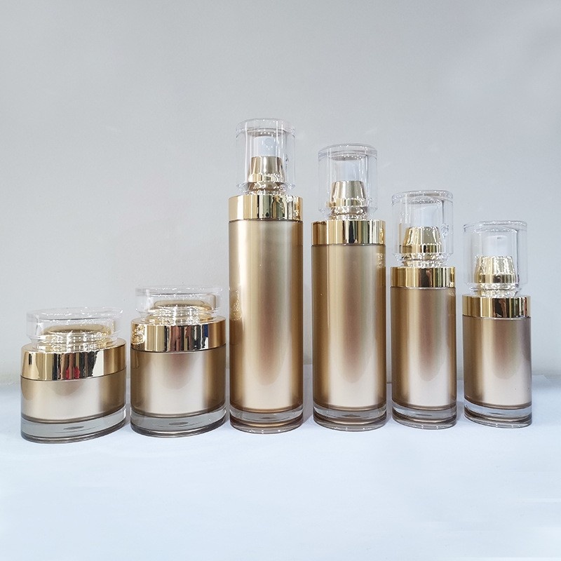 PETG 100ml spray bottle, silver lotion bottle, pearl white face cream bottle, 50g cream bottle