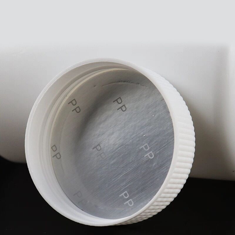 White solid bottles, 30g, 50g, 100g, pharmaceutical wide-mouth plastic bottles, powder/capsule dispensing bottles with caps.