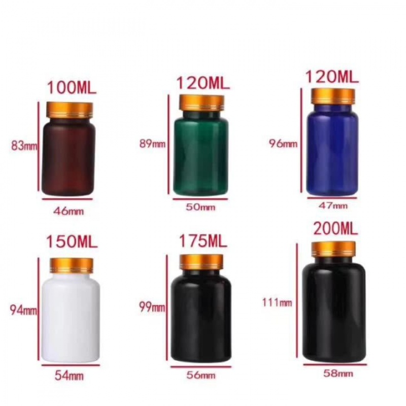 PET frosted matte plastic bottles, capsule bottles, transparent health product bottles