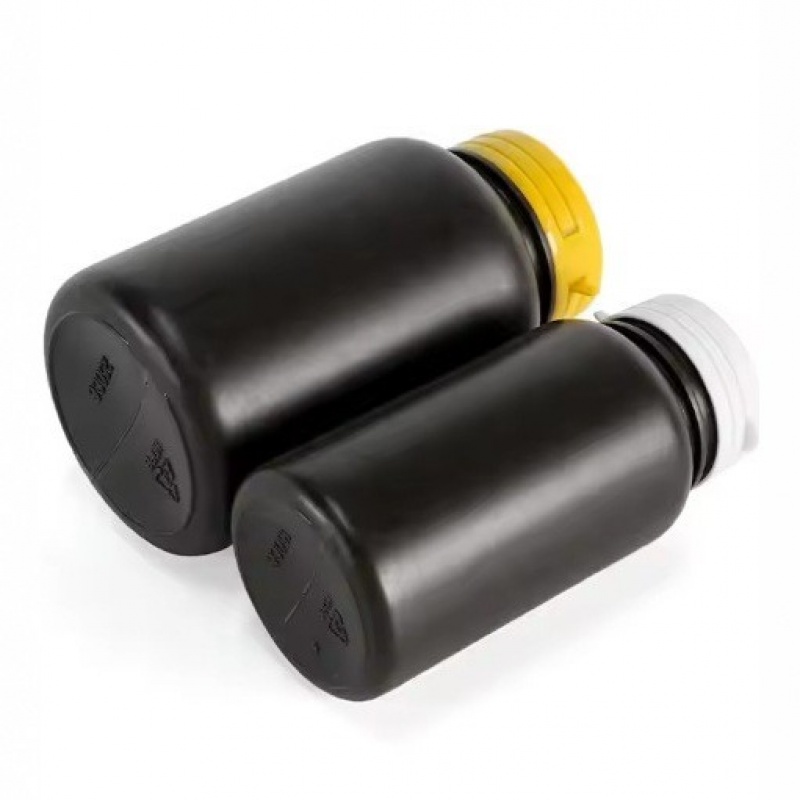 Tear-off cap HDPE black capsule bottle plastic capsule bottle white solid packaging bottle