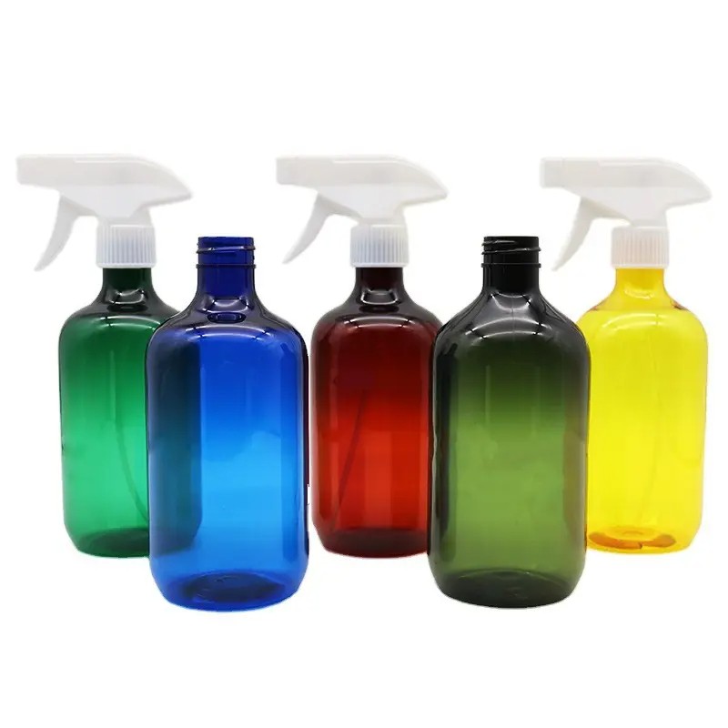 500ml Boston Amber PCR Plastic Spray Bottle