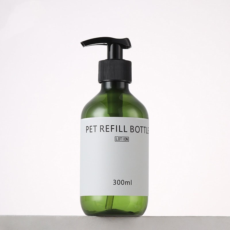 Hot-selling 300ml & 500ml large-capacity PET dispensing bottles with push-button opening for lotion, shampoo, and body wash.
