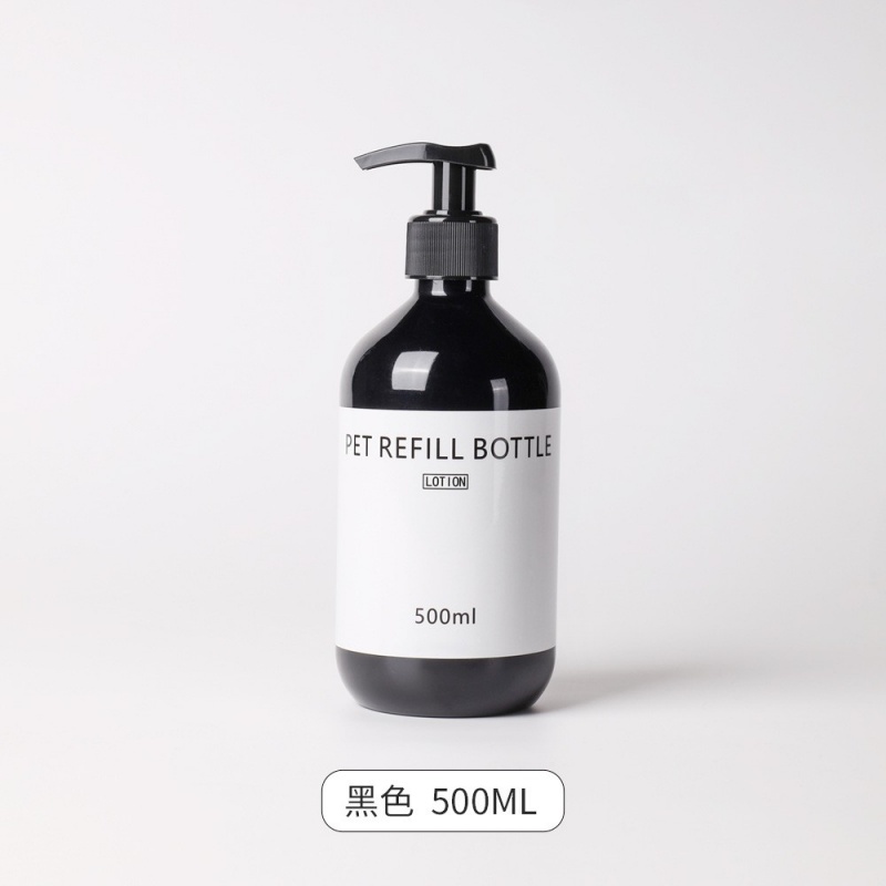 Hot-selling 300ml & 500ml large-capacity PET dispensing bottles with push-button opening for lotion, shampoo, and body wash.