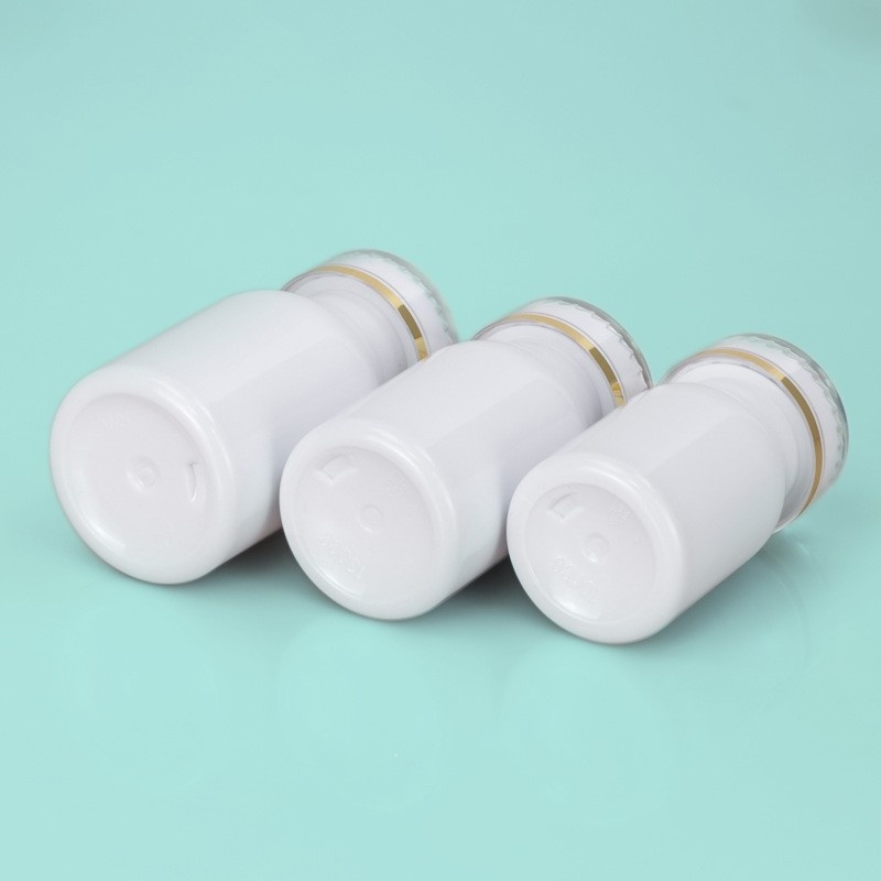Customized PET health supplement packaging bottles, plastic capsule bottles, white solid packaging bottles
