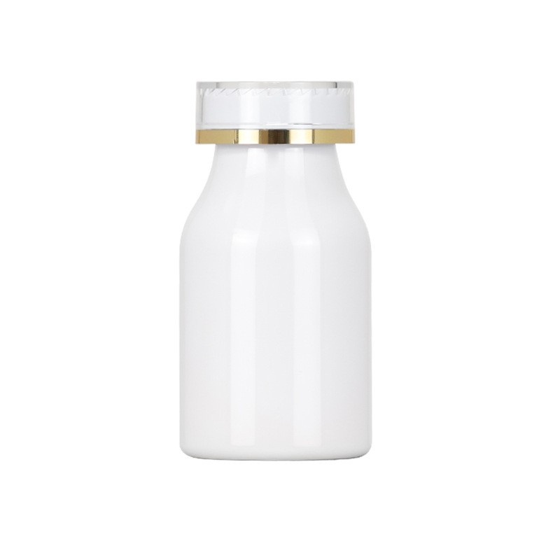 Customized PET health supplement packaging bottles, plastic capsule bottles, white solid packaging bottles