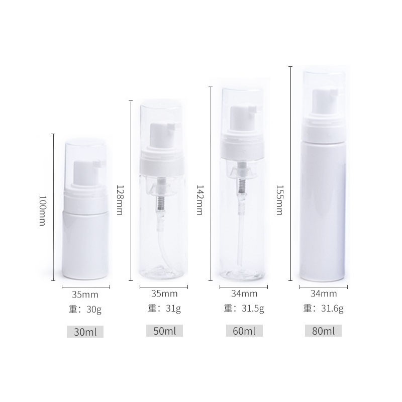 30ml50ml80ml100ml Foam Bottle Facial Cleanser Mousse Foaming Bottle